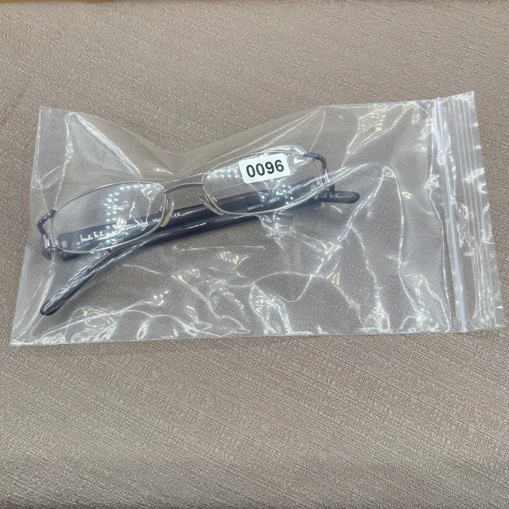 Nicole Miller Eyeglass Frames Women 49-15-130 Sterling Purple New Y2K Core